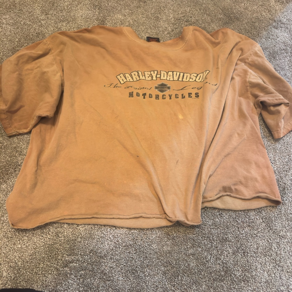 Harley-Davidson Men's Tan Short Sleeve Tee